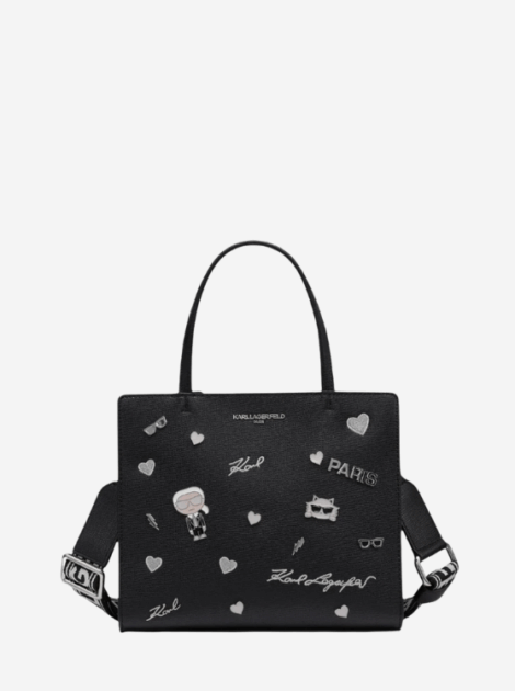 karl lagerfeld-MAYBELLE SATCHEL WITH PINS 1
